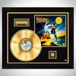 RARE-T Back To The Future Movie Soundtrack Gold LP Limited Signature Edition Custom Frame