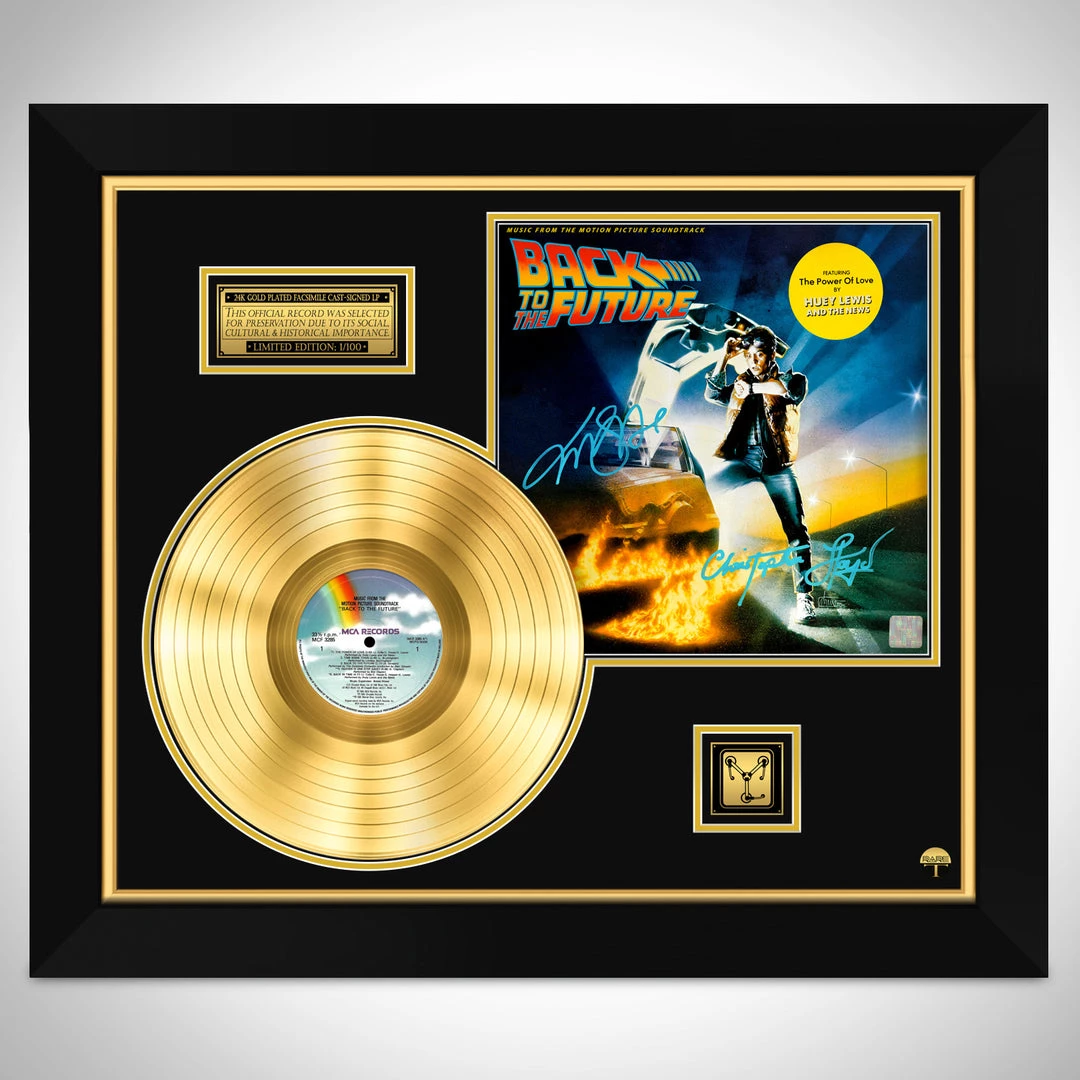 RARE-T Back To The Future Movie Soundtrack Gold LP Limited Signature Edition Custom Frame 1 RARE-T Back To The Future Movie Soundtrack Gold LP Limited Signature Edition Custom Frame