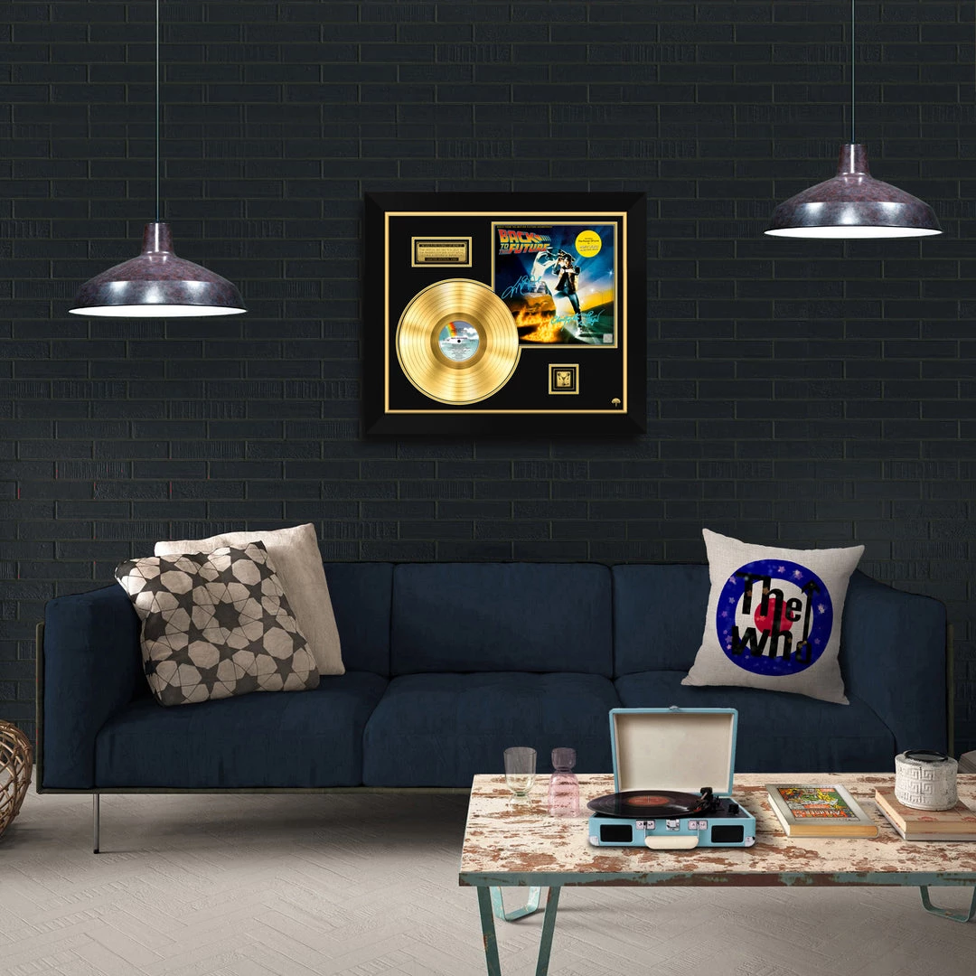 RARE-T Back To The Future Movie Soundtrack Gold LP Limited Signature Edition Custom Frame 6 RARE-T Back To The Future Movie Soundtrack Gold LP Limited Signature Edition Custom Frame
