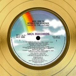 RARE-T Back To The Future Movie Soundtrack Gold LP Limited Signature Edition Custom Frame 16 RARE-T Back To The Future Movie Soundtrack Gold LP Limited Signature Edition Custom Frame