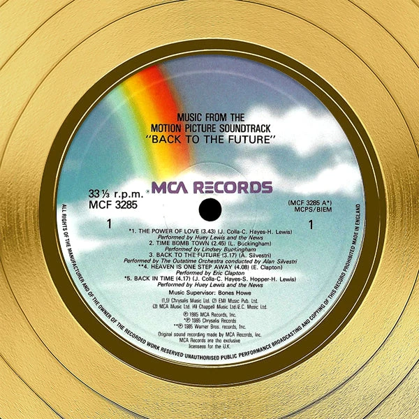 RARE-T Back To The Future Movie Soundtrack Gold LP Limited Signature Edition Custom Frame 5 RARE-T Back To The Future Movie Soundtrack Gold LP Limited Signature Edition Custom Frame