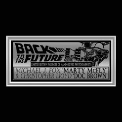 RARE-T Back To The Future Delorean B&W Photo Limited Signature Edition Studio Licensed Custom Frame Limited Edition Frames