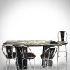 Harley-Davidson Original Custom Table & 4 Metal Stools Hand-Painted By Artist Grendel Ready To Ship! 48 Hour Shipping!
