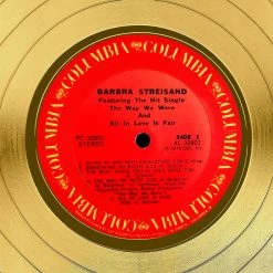 RARE-T Barbra Streisand The Way We Were Gold LP Limited Signature Edition Studio Licensed Custom Frame Limited Edition Frames