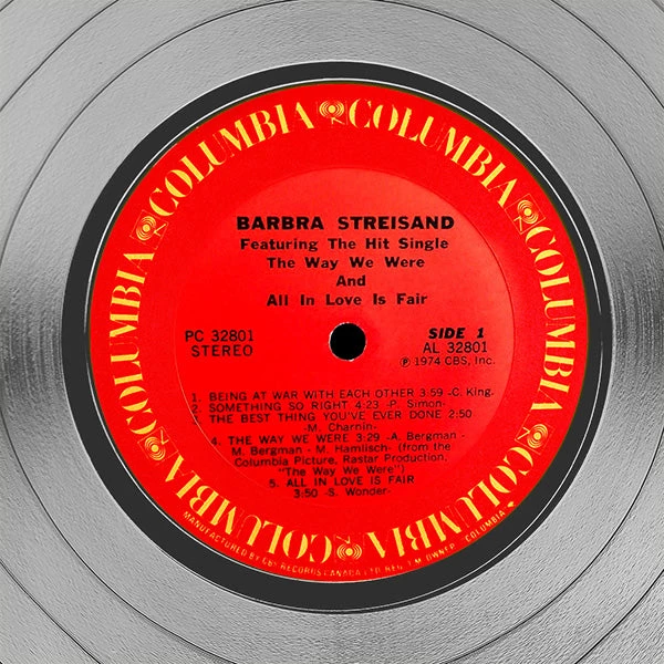 Rare-T Limited Edition Frames Barbra Streisand The Way We Were Limited Signature Edition Studio Licensed Platinum LP Custom Frame 6 Rare-T Limited Edition Frames Barbra Streisand The Way We Were Limited Signature Edition Studio Licensed Platinum LP Custom Frame