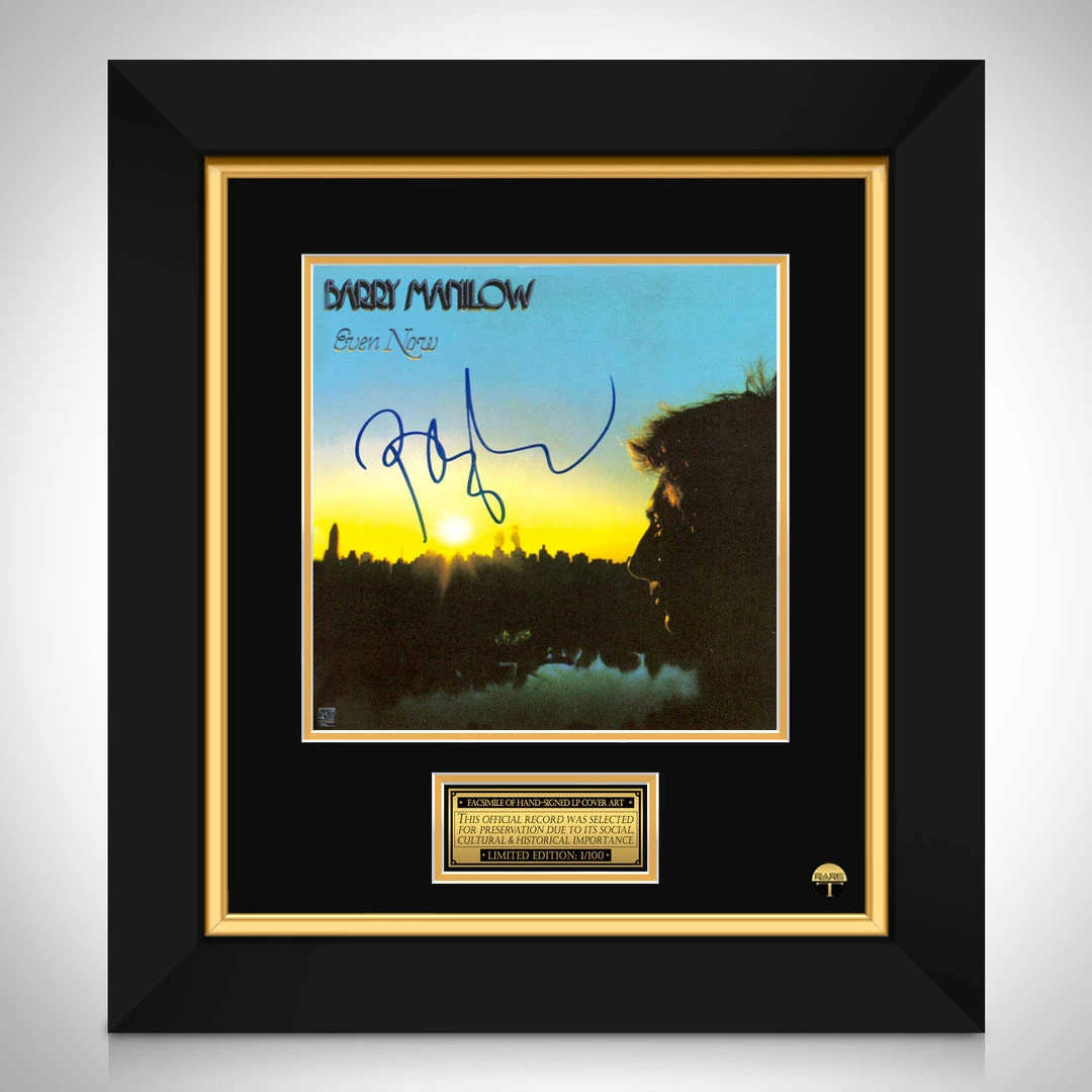 RARE-T Barry Manilow - Even Now LP Cover Limited Signature Edition Studio Licensed Custom Frame 1 RARE-T Barry Manilow - Even Now LP Cover Limited Signature Edition Studio Licensed Custom Frame