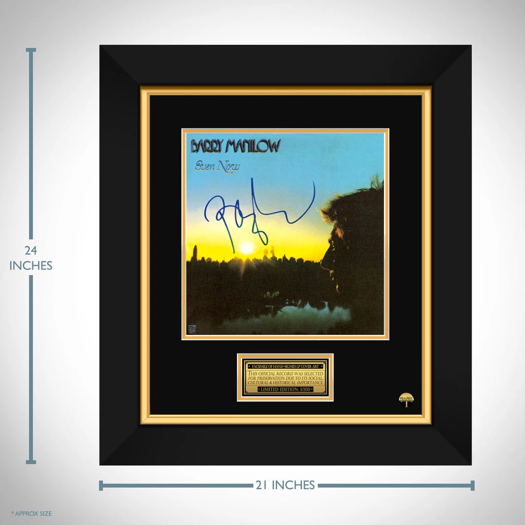 RARE-T Barry Manilow - Even Now LP Cover Limited Signature Edition Studio Licensed Custom Frame 3 RARE-T Barry Manilow - Even Now LP Cover Limited Signature Edition Studio Licensed Custom Frame