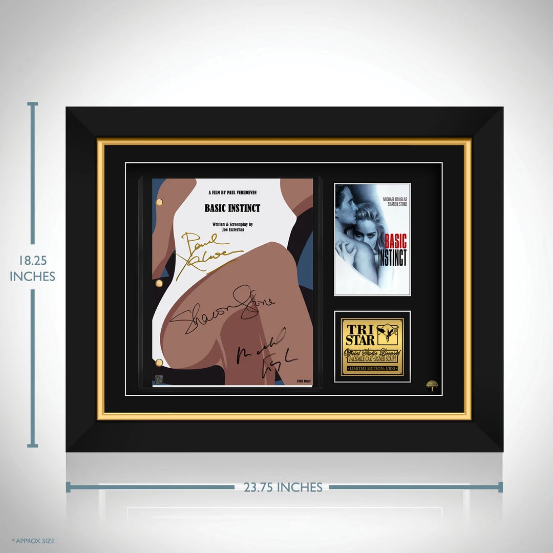 RARE-T Limited Edition Frames Basic Instinct Script Limited Signature Edition Studio Licensed Custom Frame 3 RARE-T Limited Edition Frames Basic Instinct Script Limited Signature Edition Studio Licensed Custom Frame
