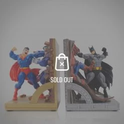 Jared Potts Collectible Statues Batman & Superman Destroying Enemies Limited Edition Porcelain Bookends By Artist Ed Mcguinness