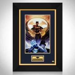 VAULT COLLECTIBLES Batgirl, Mr Freeze & Penguin Hand-Signed Artwork Print By Famous Artist Clay Mann Custom Frame Signed Memorabilia