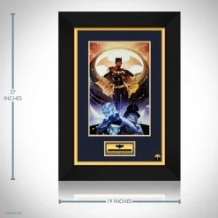 VAULT COLLECTIBLES Batgirl, Mr Freeze & Penguin Hand-Signed Artwork Print By Famous Artist Clay Mann Custom Frame Signed Memorabilia