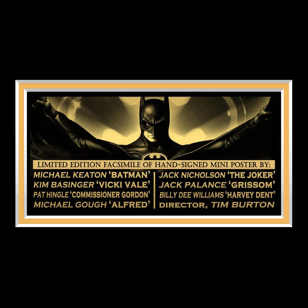 RARE-T Batman 1989 Limited Signature Edition Studio Licensed Movie Mini Poster Custom Frame 6 RARE-T Batman 1989 Limited Signature Edition Studio Licensed Movie Mini Poster Custom Frame