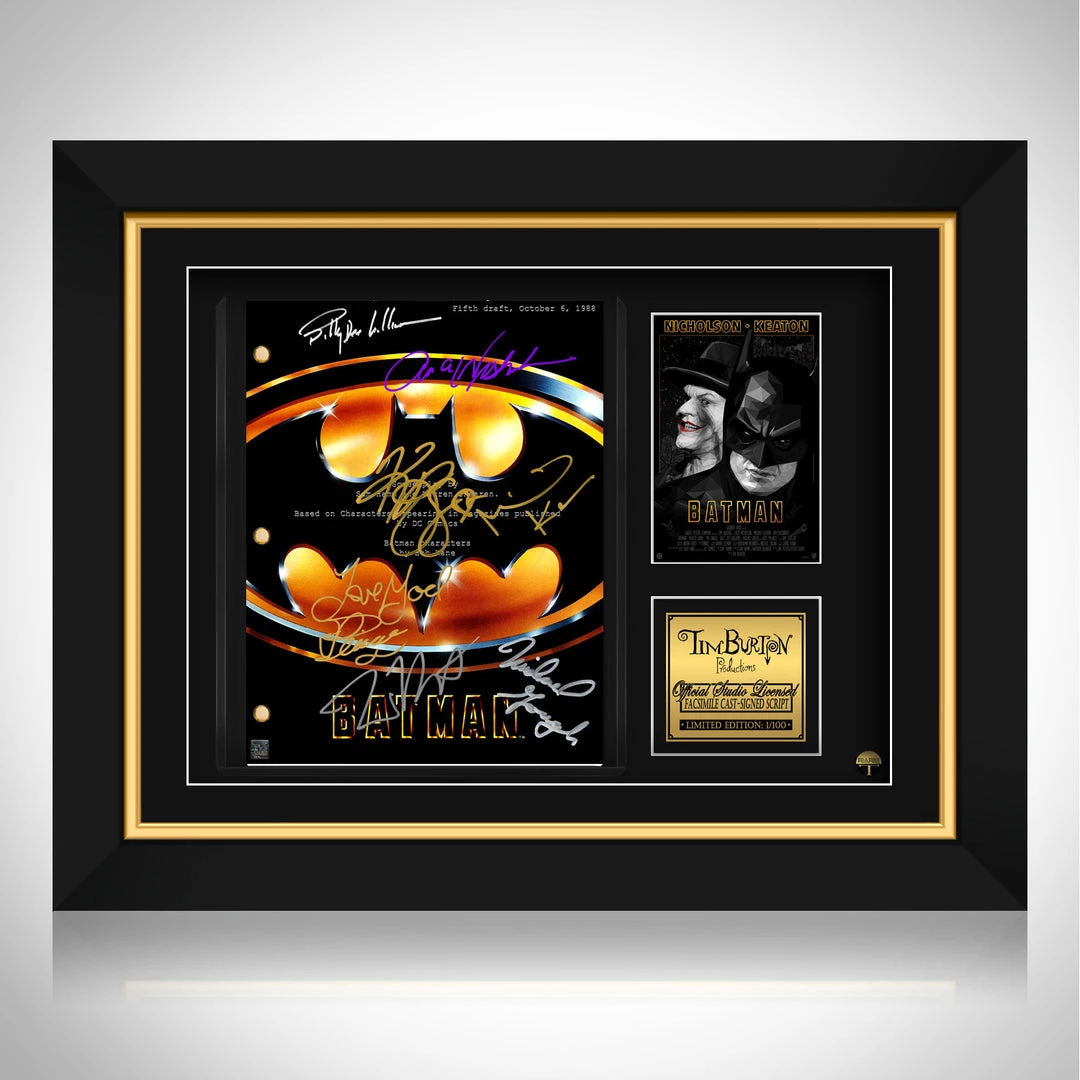 RARE-T Limited Edition Frames Batman 1989 Script Limited Signature Edition Studio Licensed Custom Frame 1 RARE-T Limited Edition Frames Batman 1989 Script Limited Signature Edition Studio Licensed Custom Frame