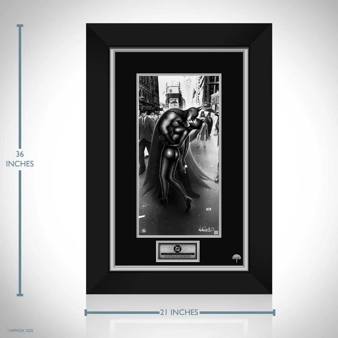 VAULT COLLECTIBLES Batman & Catwoman 'Kiss' Hand-Signed Artwork Print By Artist Nathan Szerdy Custom Frame Signed Memorabilia 4 VAULT COLLECTIBLES Batman & Catwoman 'Kiss' Hand-Signed Artwork Print By Artist Nathan Szerdy Custom Frame Signed Memorabilia