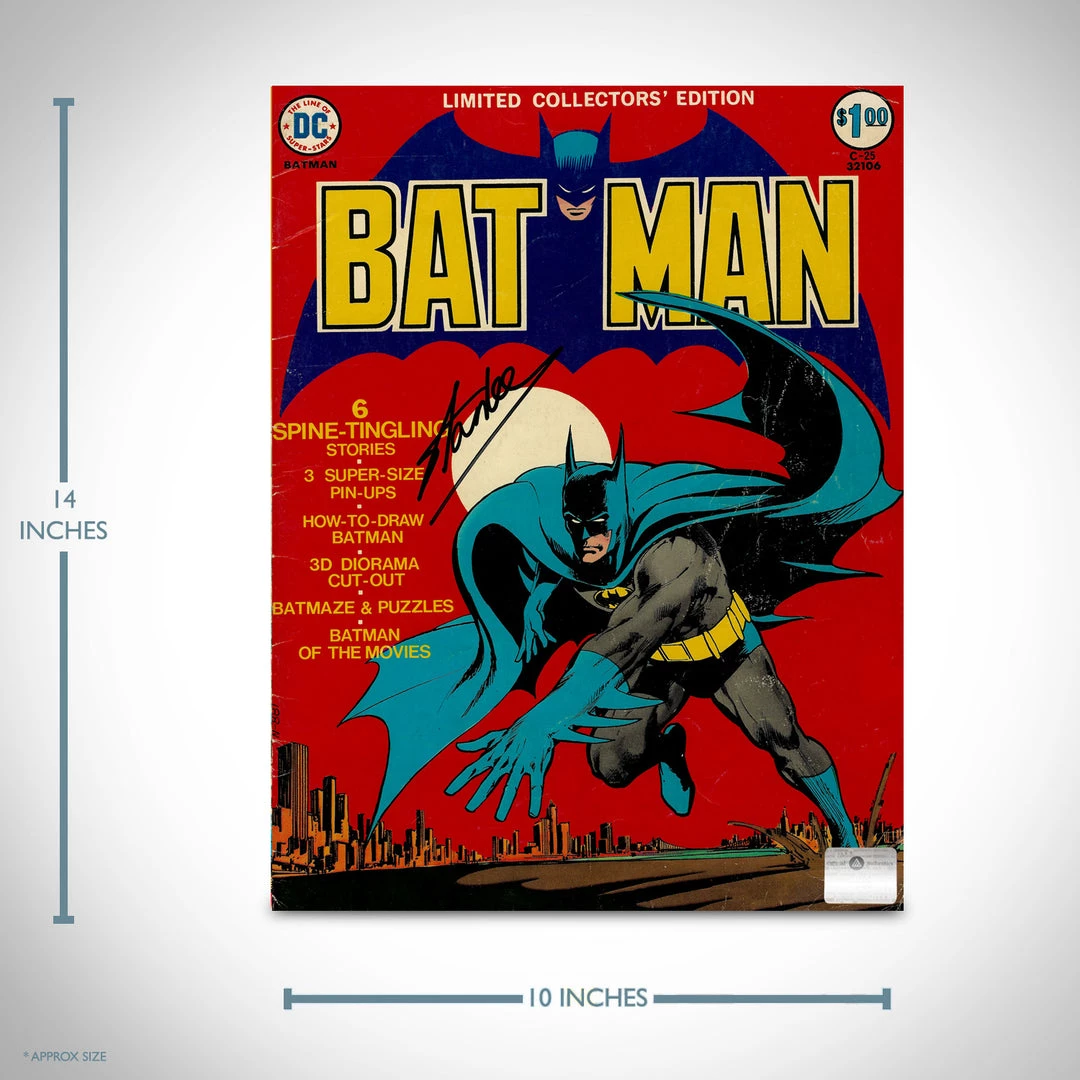 RARE-T Signed Comic Memorabilia Batman- Vintage Limited Edition Vol 1 C-25 (1974) Hand-Signed Giant Comic By Stan Lee Custom Frame 6 RARE-T Signed Comic Memorabilia Batman- Vintage Limited Edition Vol 1 C-25 (1974) Hand-Signed Giant Comic By Stan Lee Custom Frame