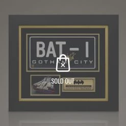 APW Batman - Hand-Signed Bat-1 License Plate By Adam West Custom Frame