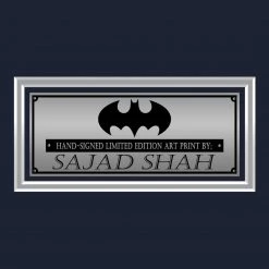VAULT COLLECTIBLES Batman & Enemies Hand-Signed Artwork Print By Artist Sajad Shah Custom Frame Signed Memorabilia