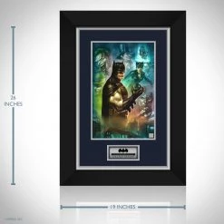 VAULT COLLECTIBLES Batman & Enemies Hand-Signed Artwork Print By Artist Sajad Shah Custom Frame Signed Memorabilia