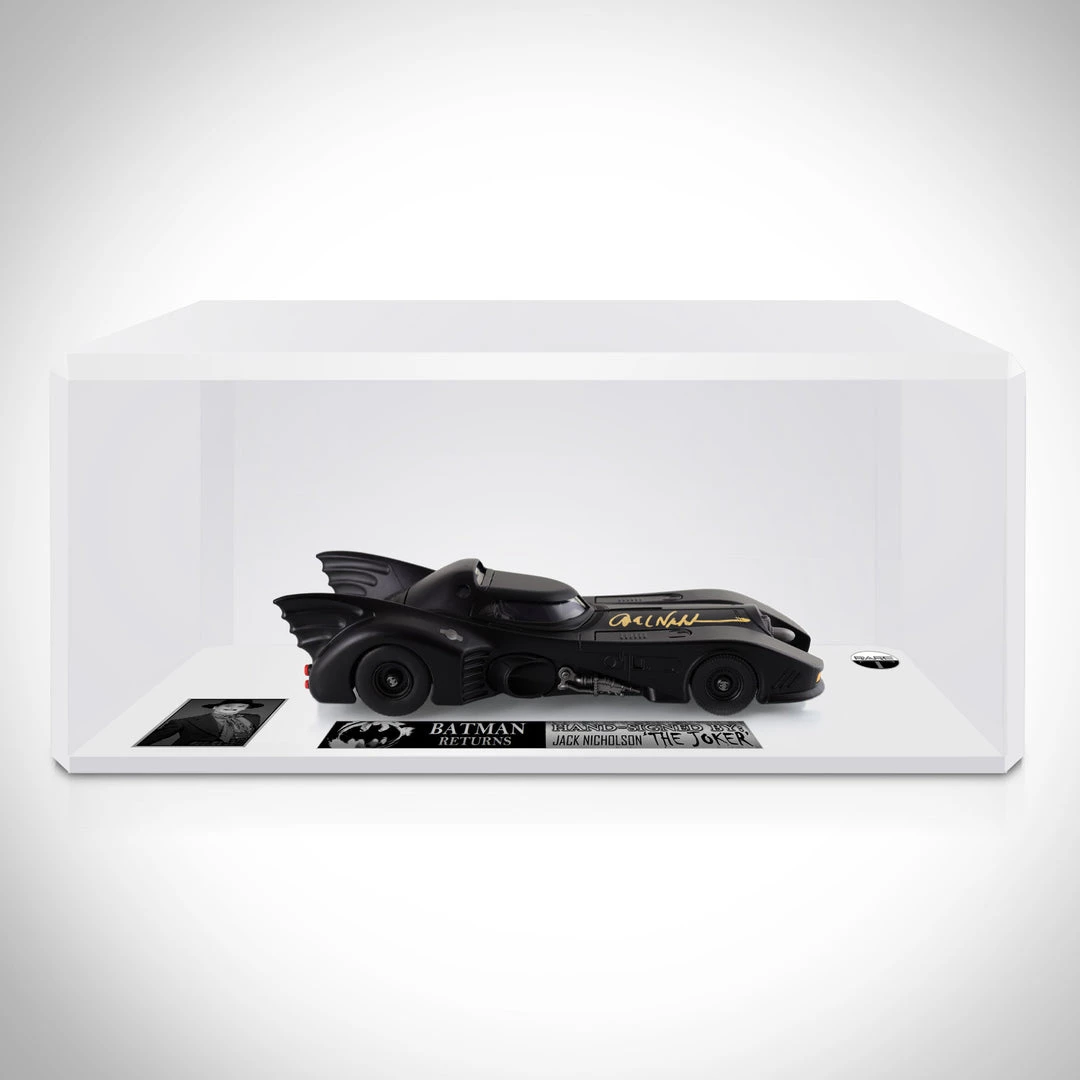 APW Batman 1989 - Certified Hand-Signed Die-Cast 1989 Batmobile By Jack Nicholson Custom Museum Display Signed Memorabilia 1 APW Batman 1989 - Certified Hand-Signed Die-Cast 1989 Batmobile By Jack Nicholson Custom Museum Display Signed Memorabilia