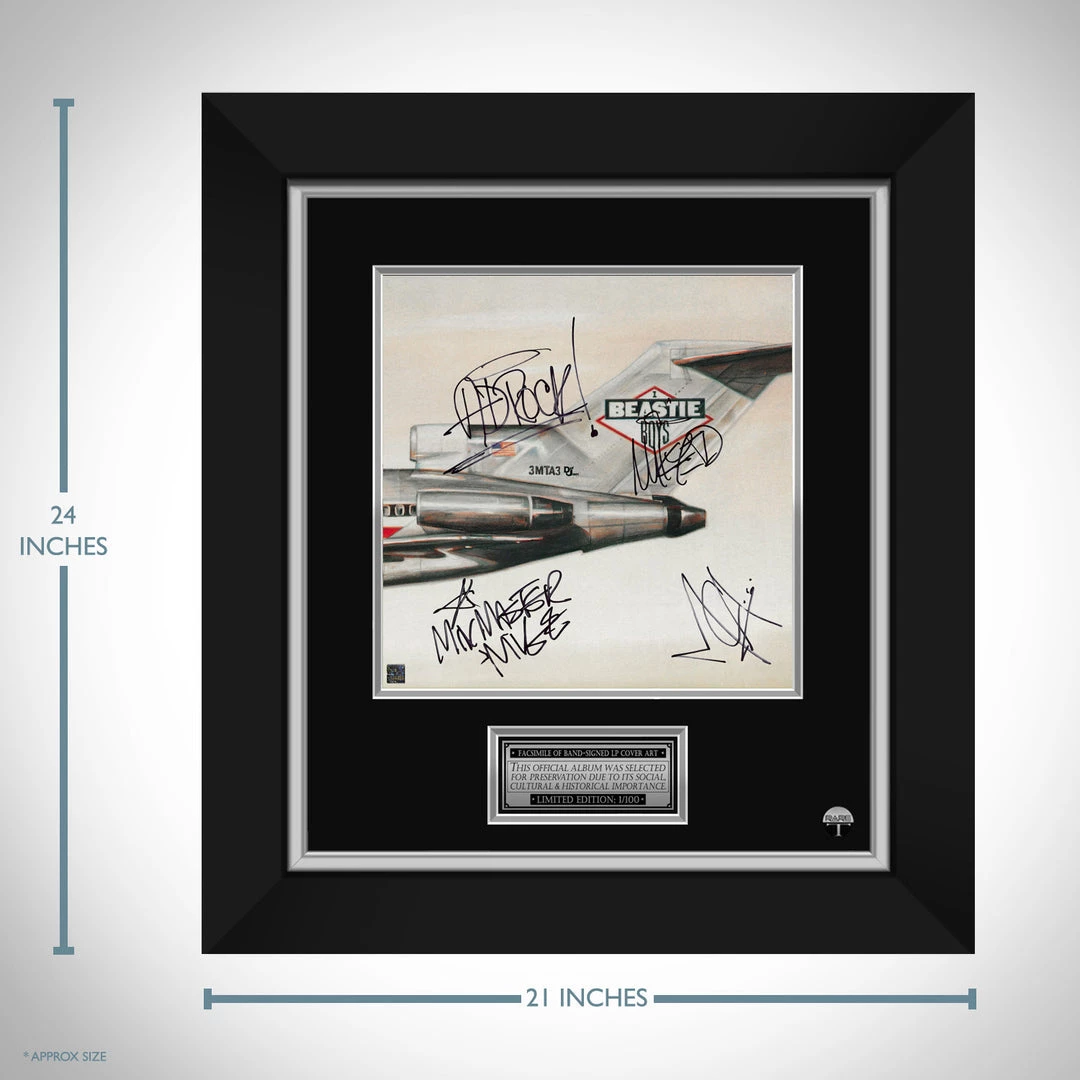 RARE-T Limited Edition Frames Beastie Boys License To Ill LP Cover Limited Signature Edition Studio Licensed Custom Frame