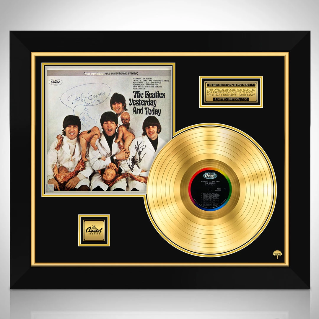 Rare-T Limited Edition Frames The Beatles Butcher Gold LP Limited Signature Edition Studio Licensed Custom Frame 1 Rare-T Limited Edition Frames The Beatles Butcher Gold LP Limited Signature Edition Studio Licensed Custom Frame