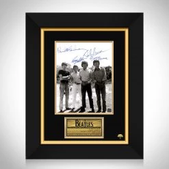 RARE-T The Beatles B&W Vintage Photo Limited Signature Edition Studio Licensed Custom Frame