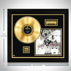 Rare-T The Beatles Revolver Limited Signature Edition Studio Licensed Gold LP Custom Frame Limited Edition Frames