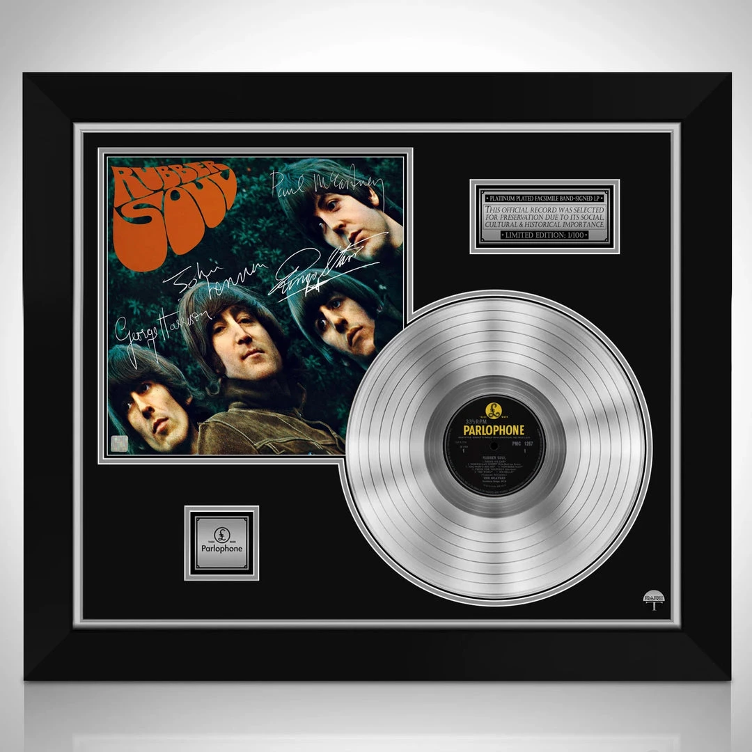 RARE-T Limited Edition Frames The Beatles Rubber Soul Platinum LP Limited Signature Edition Studio Licensed Custom Frame 1 RARE-T Limited Edition Frames The Beatles Rubber Soul Platinum LP Limited Signature Edition Studio Licensed Custom Frame