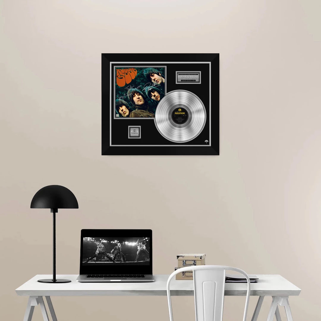 RARE-T Limited Edition Frames The Beatles Rubber Soul Platinum LP Limited Signature Edition Studio Licensed Custom Frame 6 RARE-T Limited Edition Frames The Beatles Rubber Soul Platinum LP Limited Signature Edition Studio Licensed Custom Frame