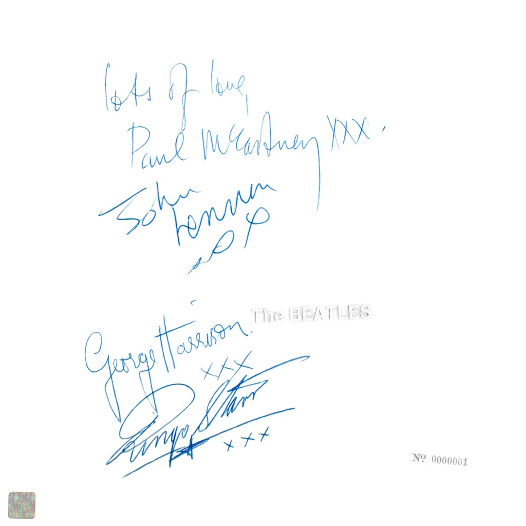 RARE-T Limited Edition Frames The Beatles White Album No.0000001 Gold LP Limited Signature Edition Black Matting Custom Frame 5 RARE-T Limited Edition Frames The Beatles White Album No.0000001 Gold LP Limited Signature Edition Black Matting Custom Frame