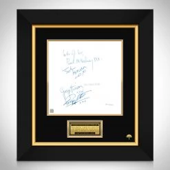RARE-T The Beatles White Album No.0000001 LP Cover Limited Signature Edition Black Matting Custom Frame