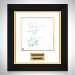 RARE-T The Beatles White Album No.0000001 LP Cover Limited Signature Edition White Matting Custom Frame