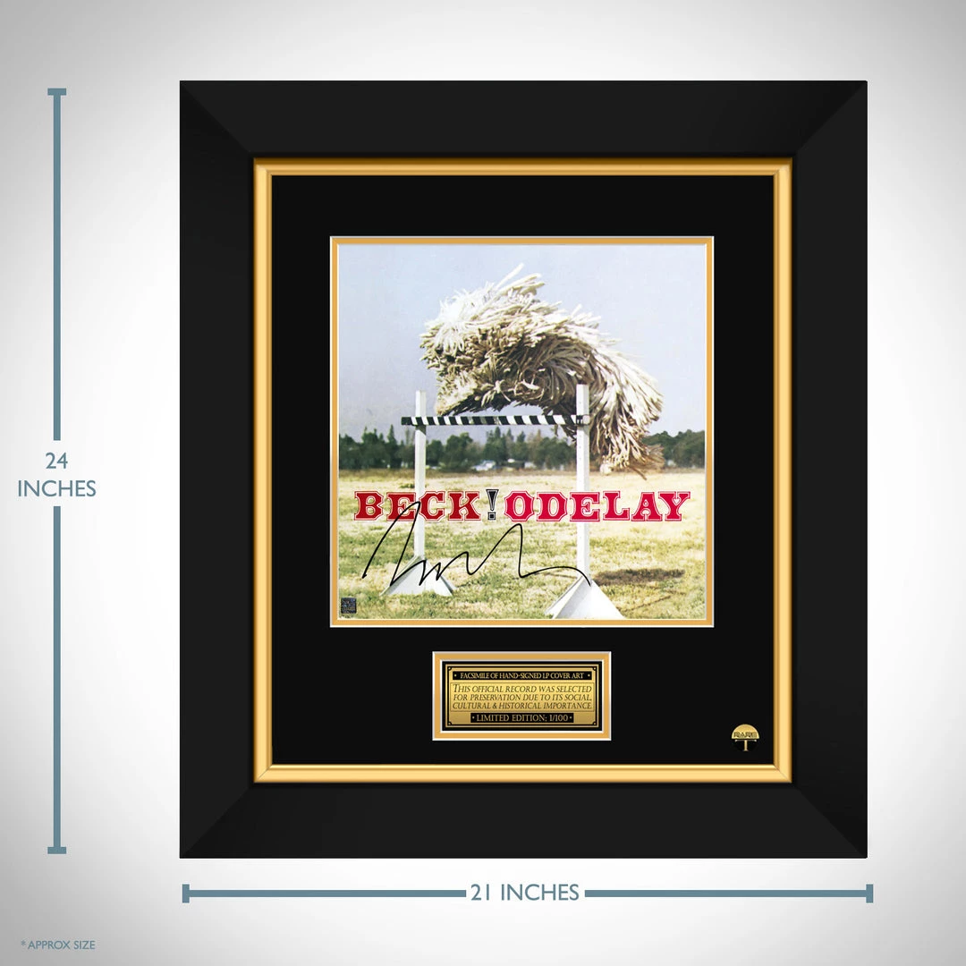 RARE-T Beck - Odelay LP Cover Limited Signature Edition Licensed Custom Frame