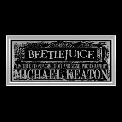 RARE-T Beetlejuice - Michael Keaton Limited Signature Edition Licensed Movie Photo Custom Frame