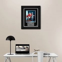 Michel Sports Memorabilia Jean Beliveau- Hand-Signed Photo Conn Smythe & Stanley Cup Trophies By Jean Beliveau Custom Frame