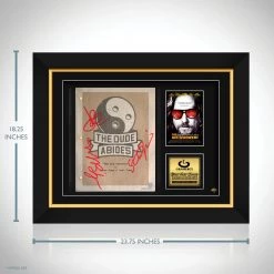RARE-T The Big Lebowski- Limited Signature Edition Studio Licensed Script Custom Frame