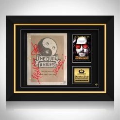 RARE-T The Big Lebowski- Limited Signature Edition Studio Licensed Script Custom Frame