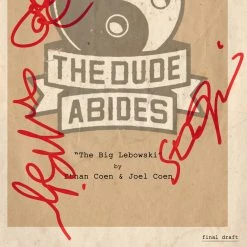 RARE-T The Big Lebowski- Limited Signature Edition Studio Licensed Script Custom Frame