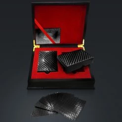 RARE-T Obsidian Carbonite Playing Cards Herringbone Design