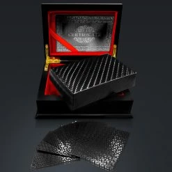RARE-T Obsidian Carbonite Playing Cards Herringbone Design