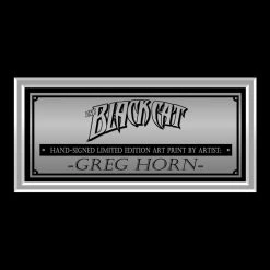 VAULT COLLECTIBLES Signed Memorabilia The Black Cat- Hand-Signed Artwork Print By Artist Greg Horn Custom Frame