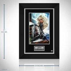 VAULT COLLECTIBLES Signed Memorabilia The Black Cat- Hand-Signed Artwork Print By Artist Greg Horn Custom Frame