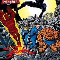 RARE-T Fantastic Four #52 - Stan Lee & Chadwick Boseman Limited Signature Edition Licensed Comic Book Cover Art Custom Frame