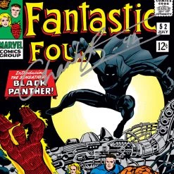 RARE-T Fantastic Four #52 - Stan Lee & Chadwick Boseman Limited Signature Edition Licensed Comic Book Cover Art Custom Frame