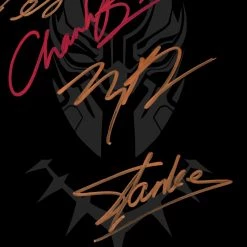 RARE-T Black Panther Script Limited Signature Edition Studio Licensed Custom Frame