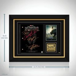 RARE-T Black Panther Script Limited Signature Edition Studio Licensed Custom Frame