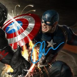 RARE-T Limited Edition Frames Black Panther Vs Captain America Photo Limited Signature Edition Studio Licensed Custom Frame