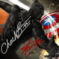 RARE-T Limited Edition Frames Black Panther Vs Captain America Photo Limited Signature Edition Studio Licensed Custom Frame