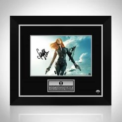 RARE-T Black Widow Scarlett Johansson & Stan Lee Photo Limited Signature Edition Licensed Custom Frame
