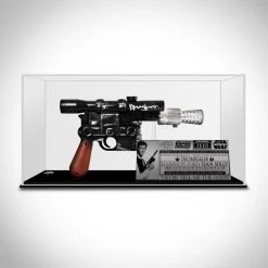 PPC Star Wars Han Solo - Beckett Witnessed Certified Hand-Signed Dl-44 Blaster By Harrison Ford Custom Museum Display